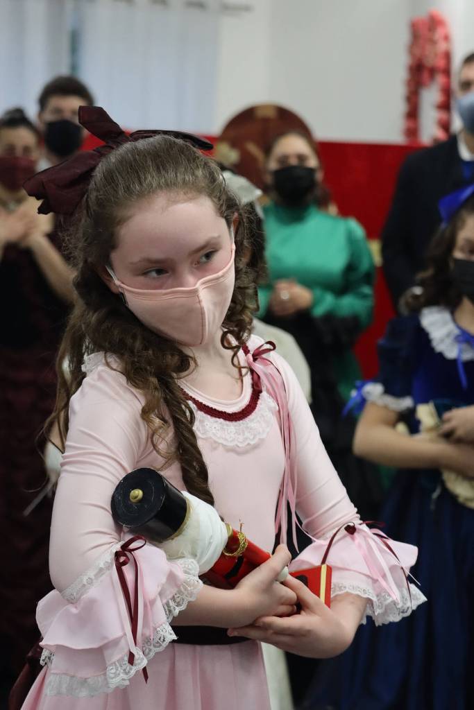 Ginger Patterson portrays Clara in the Juneau Dance Theatres annual performance of The Nutcracker. She rehearsed the role on Sat. Nov. 27. (Ben Hohenstatt/Juneau Empire)