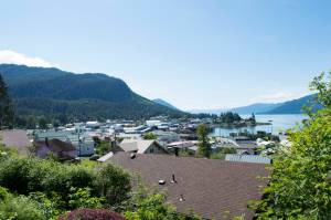 This photo shared under a Creative Commons license shows Wrangell. About 100 homes were without power on Wednesday with the outage expected to extend into Thursday. Power was knocked out by high winds on Tuesday afternoon. (Courtesy Photo / Wikimedia)