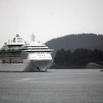 Dana Zigmund / Juneau Empire 
The Serenade of the Seas arrives in Juneau early on July 23. The Royal Caribbean cruise ship was the first large cruise ship to come to Juneau since the pandemic caused the cancellation of the 2020 cruise ship season and delayed the 2021 season. As the City and Borough of Juneau prepare for the arrival of what could be a record number of cruise ship passengers next summer, CBJ has appointed Alexandra Pierce as the citys tourism manager.