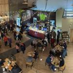 Juneau residents enjoy Gallery Walk at Devils Club Brewing Co., which hosted artist Jacqui Tingey. (Courtesy photo / Mircea Brown)