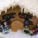 A Southeast Alaska Native gingerbread house was among the Christmas decorations on display at the Alaska Governors Mansion on Tuesday, Dec. 7, 2021, during a Christmas open house event. (Peter Segall / Juneau Empire)