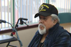 This July 2020 photo shows Arsenio Pastor Credo during an interview in the Empire offices. (Ben Hohenstatt / Juneau Empire File)