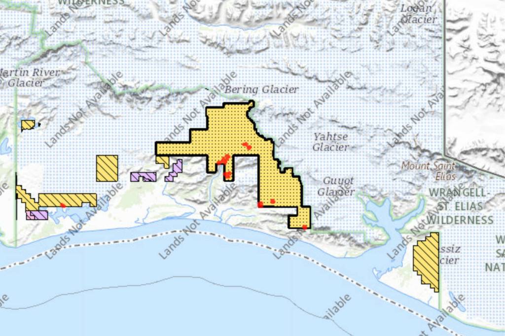 This map from the Bureau of Land Management shows the nearest available land for land allotments for Alaska Native Vietnam veterans who may have missed their chance to apply for up to 160 acres while deployed abroad. (Screenshot)