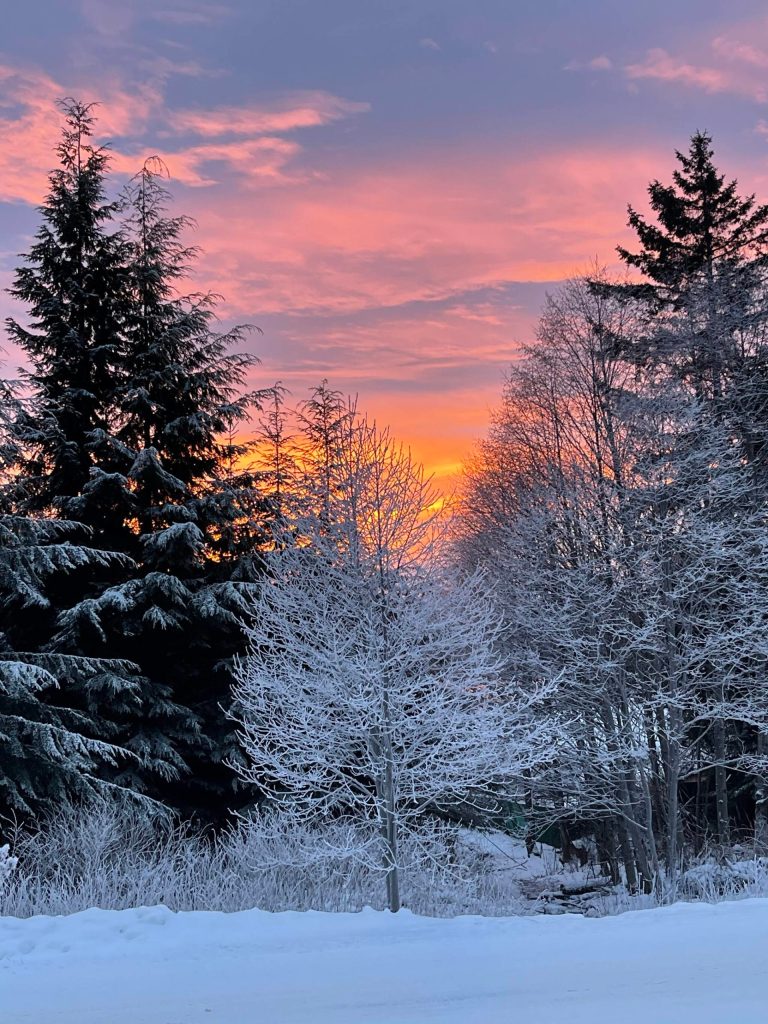 This photo shows a late-December sunset in Hoonah. (Courtesy Photo / Edna Skaflestad)