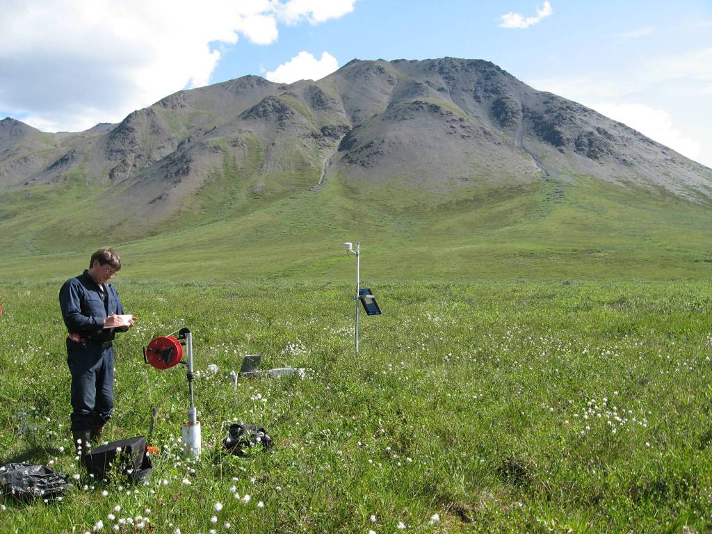 Vladimir Romanovsky at a permafrost-monitoring site on Alaskas North Slope in 2007. (Courtesy Photo / Vladimir Romanovsky)
