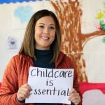 This photo shows Kayla Svinicki, director and owner of Little Moon Child Care on Jan. 28. Svinicki said that providing childcare is essential but that the economics of the situation make the work difficult. She said she hopes the country starts to treat childcare as part of the nations infrastructure. (Dana Zigmund / Juneau Empire)
