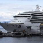 Peter Segall / Juneau Empire File 
Royal Caribbeans Serenade of the Seas pulls into Icy Point Strait in Hoonah, on Thursday, July 22, 2021. Royal Caribbean personnel are saying booking numbers for the 2022 season are looking healthy.