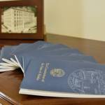 Copies of the Alaska State Constitution are available outside the Lt. Governor's office at the Alaska State Capitol. A Senate bill with bipartisan support is seeking to enhance civics education for Alaskan students. (Peter Segall / Juneau Empire file)