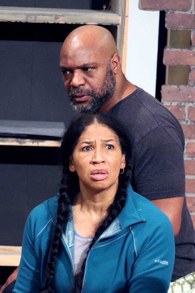 Felix (Eddie Jones) and Della (Vivian Melde) are unnerved by an unwanted presence in their residence that only Della can seem to sense. (Ben Hohenstatt / Juneau Empire)