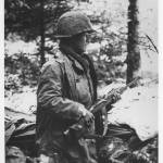 Courtesy photo / National Archives and Records Administration 
Goichi Suehiro, Co F, 2nd Battalion, 442nd RCT, looks for German movements in the Vosges Forest.