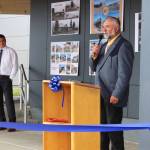Ashlyn OHara / Peninsula Clarion
State Rep. Ron Gillham speaks at a ribbon-cutting ceremony Aug. 6. at Kenai Municipal Airport.