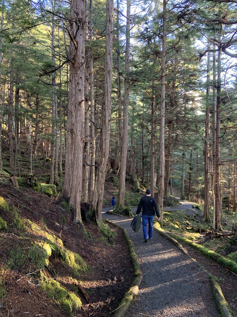 Family hike with Waypoint on Thimbleberry Lake trail, Sitka, AK, Lucas and Ryker Goddard. (Courtesy Photo / Mary Goddard)