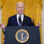 President Joe Biden speaks about the Russian invasion of Ukraine in the East Room of the White House, Thursday, Feb. 24, 2022, in Washington. (AP Photo / Alex Brandon)