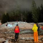 Emergency organizations and search and rescue groups practiced urban avalanche rescues in a large-scale exercise, simulating bodies in the snow and practicing probe lines. (Michael S. Lockett / Juneau Empire)