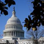 Sunlight shines on the U.S. Capitol dome on Capitol Hill in Washington, Monday, Feb. 21, 2022. (AP Photo/Patrick Semansky)