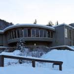 This December 2021 photo shows the Mendenhall Glacier Visitor. (Ben Hohenstatt / Juneau Empire File)