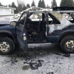 An improvised heating device sparked a February fire in a vehicle near Donnas, totally destroying the vehicle. (Courtesy photo / Capital City Fire/Rescue)