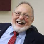 Rep. Don Young smiles during a sit-down in the Juneau Empire's offices last June. Young died on Friday, according to the longtime U.S. representative's office. (Ben Hohenstatt / Juneau Empire File)
