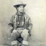 Portrait of Lieutenant Henry Tureman Allen, leader of 1885 expedition to explore Copper and Tanana Rivers in Alaska. He is wearing boots made from animal hides and fur. The photograph was probably taken in Saint Michael, Alaska, 1885. (Fred Wildon Fickett papers, University of Alaska Anchorage, Archives and Special Collections)