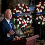 Sen. Dan Sullivan, R-Alaska, speaks during a ceremony for the late Rep. Don Young, R-Alaska, in Statuary Hall as he lies in state on Capitol Hill in Washington, Tuesday, March 29, 2022. Young, the longest-serving member of Alaskas congressional delegation, died Friday, March 18. He was 88. (Bill Clark/Pool Photo via AP)