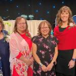 Courtesy Photo 
This photo shows AWAREs 2022 Women of Distinction (left to right): Bunti Reed, Nancy Douglas, Kitty Eddy, Dr. Bridget Weiss and Mariya Lovishchuk.