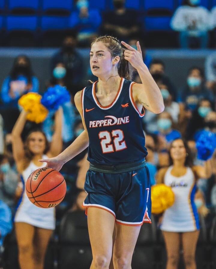 Courtesy photo / Pepperdine University 
Former JDHS player Kendyl Carson is now leading the Pepperdine womens basketball team on-court and off as the captain.
