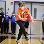 Maddox Rogers, 14, of Haines participates in the scissor broad jump Saturday morning shortly after the beginning of the 2022 Traditional Games at Thunder Mountain High School. Maddox set a new record for his age group of 26 feet and 7 3/4 inches. (Ben Hohenstatt / Juneau Empire)