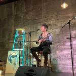 Lisa Puananimohalaikalani Denny plays a set at the Crystal Saloon during one of the many music shows that occur adjacent to the 2022 Alaska Folk Festival on April 4, 2022. (Michael S. Lockett / Juneau Empire)