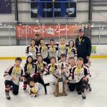 The Juneau Douglas Ice Association 10-and-under hockey team on recently won the 10U Alaska State Hockey Association Division B Championship at Homers Kevin Bell Arena. (Courtesy Photo / Steve Quinn)