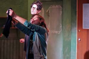 Ben Hohenstatt / capital city weekly
Big Alison (Allison Mickelson) watches Small Alison (Fiona McFarlin) join in a family cleaning frenzy ahead of an important visit during rehearsal for Fun Home.