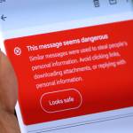 A phone screen displays a message warning that a suspicious email may be an attempt at stealing personal information. Cybercrime rose to new heights in 2021, according to FBI data, but there are some steps people can take to be safe, according to local law enforcement. (Ben Hohenstatt / Juneau Empire)