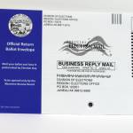 This photo shows elections materials for the upcoming special primary election. (Ben Hohenstatt / Juneau Empire)