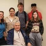 The spring 2022 class with Harvey Kitka, a local harvester and community members involved with the Sitka Tribe of Alaska and Southeast RAC. (Courtesy Photo / Heather Bauscher)