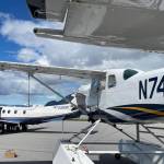 Alaska Seaplanes aircraft sit on the flight line during an event celebrating the companys new route to Wrangell on May 26. 2022. (Michael S. Lockett / Juneau Empire)