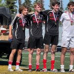 Courtesy photo / Gary Lehnhart 
From left to right, Kai Ciambor, Will Robinson and Tias Carney were named all-tournament from JDHS during the state championship this year.