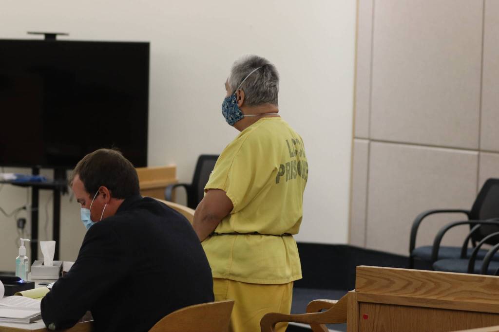 Wilbur W. James Jr., 66, speaks during his sentencing hearing for a number of sexual assault charges on June 2, 2022 after being found guilty in a trial in February. (Michael S. Lockett / Juneau Empire)