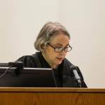 Judge Amy Mead issues instructions to the jury during the closing statements for a 2019 stabbing trial on June 2, 2022. (Michael S. Lockett / Juneau Empire)