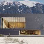 An artist depiction of a new city hall building at 450 Whittier St. in Juneau, which would cost an estimated $41 million with an underground parking garage, according to a presentation to Juneau Assembly members Monday. (Courtesy Image / North Wind Architects)