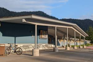 This photo shows Sít' Eetí Shaanáx - Glacier Valley School the evening of Tuesday, June 14. The school is one of three sites of the Juneau School District's RALLY program. On Tuesday, children were served floor sealant instead of milk during breakfast at the school's RALLY site. (Ben Hohenstatt / Juneau Empire)