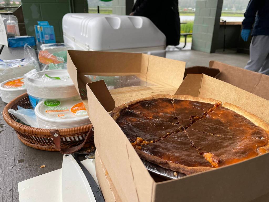 Breeze In cooked the pies up for purchase for the fundraiser based on a recipe donated to them by the Black Awareness Association. (Michael S. Lockett / Juneau Empire)