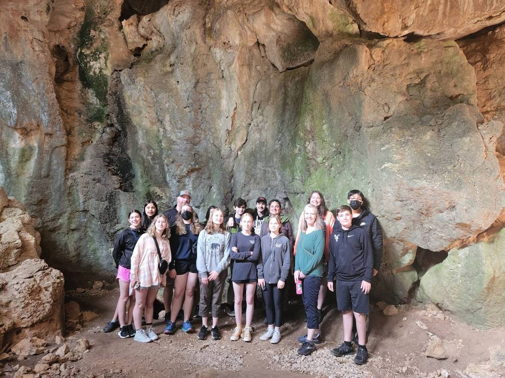 Posing along the Capricorn Caves at the Tropic of Capricorn in Australia on June 14. Courtesy Photo / Juneau Culture Club)