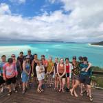 Juneau Culture Club poses on the Whitehaven Beach along the Whitsundays Island in Australia on June 15. (Courtesy Photo / Juneau Culture Club)