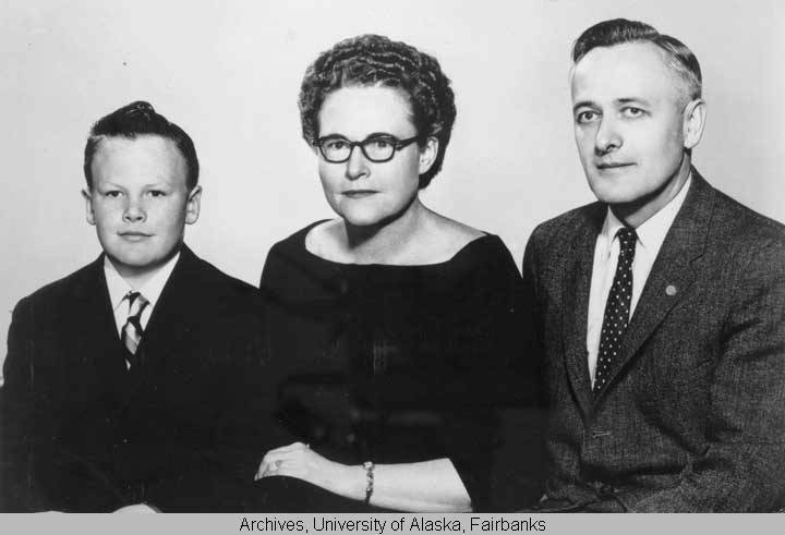 This photo from the Alaska Digital Archives shows a young Dennis Egan as well as Neva Egan and then Gov. William Egan. (Alaska and Polar Regions Collections, Elmer E. Rasmuson Library, University of Alaska Fairbanks)