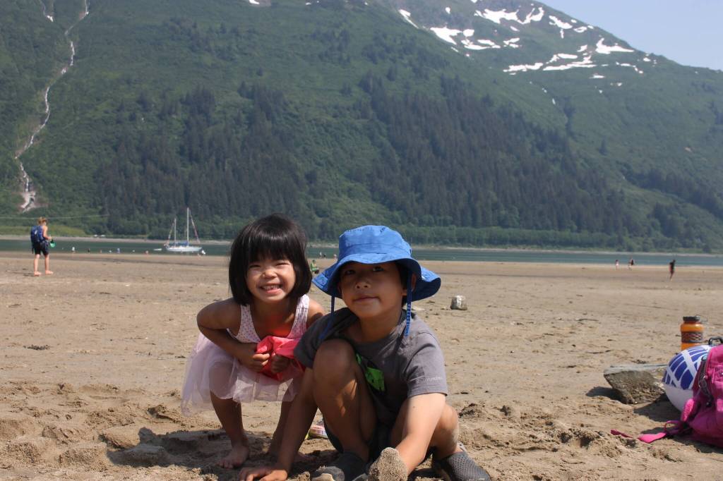 Lucy, 6, and her brother Luca, 8, put their architectural skills to the test at the annual Sandcastle Challenge put on by the Southeast Alaska Section of the American Institute of Architects on Sandy Beach. The event coordinator and MRV architect Zane Jones said hes excited to see what each team brings to the competition.Its always really fun, and build some future architects, Jones said. (Clarise Larson / Juneau Empire)