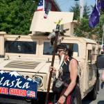 Wayne Fu Smallwood, who is Tlingit and was among about 30 Alaska Native Veterans on a float that won the Most Alaskan theme in the July 4 parade, says Independence Day for him this year remains a time to celebrate the traditional culture of his people going back thousands of years. (Mark Sabbatini / Juneau Empire)
