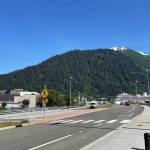 A 13-year-old girl was medevaced after being struck by a vehicle near the crosswalk across Egan Drive by Gold Creek on June 27, 2022. (Michael S. Lockett / Juneau Empire file)