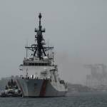 Coast Guard Cutter Bertholf returns home to California following a nearly three-month patrol monitoring for illegal, unreported and unregulated fishing on Nov. 1, 2021. (Chief Petty Officer Matt Masaschi / U.S. Coast Guard)