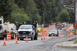 Construction on Glacier Highway in the Lemon Creek area is scheduled to finish on schedule, said a Department of Transportation and Public Facilities spokesperson. (Michael S. Lockett / Juneau Empire)