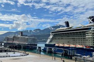 The Centers for Disease Control and Prevention discontinued a program of monitoring the COVID levels aboard cruise ships operating in the United States on Tuesday. (Michael S. Lockett / Juneau Empire)