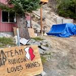 Team Rubicon, a disaster-recovery nonprofit, is helping to restore two residences in Haines from damages sustained during the 2020 landslides. (Michael S. Lockett / Juneau Empire)
